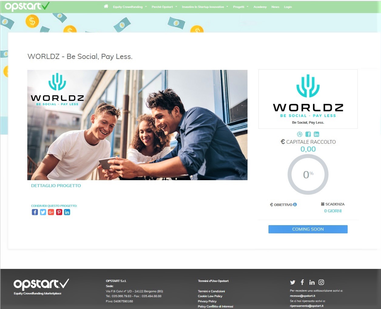 Worldz starts Equity Crowdfunding on Opstart Platform